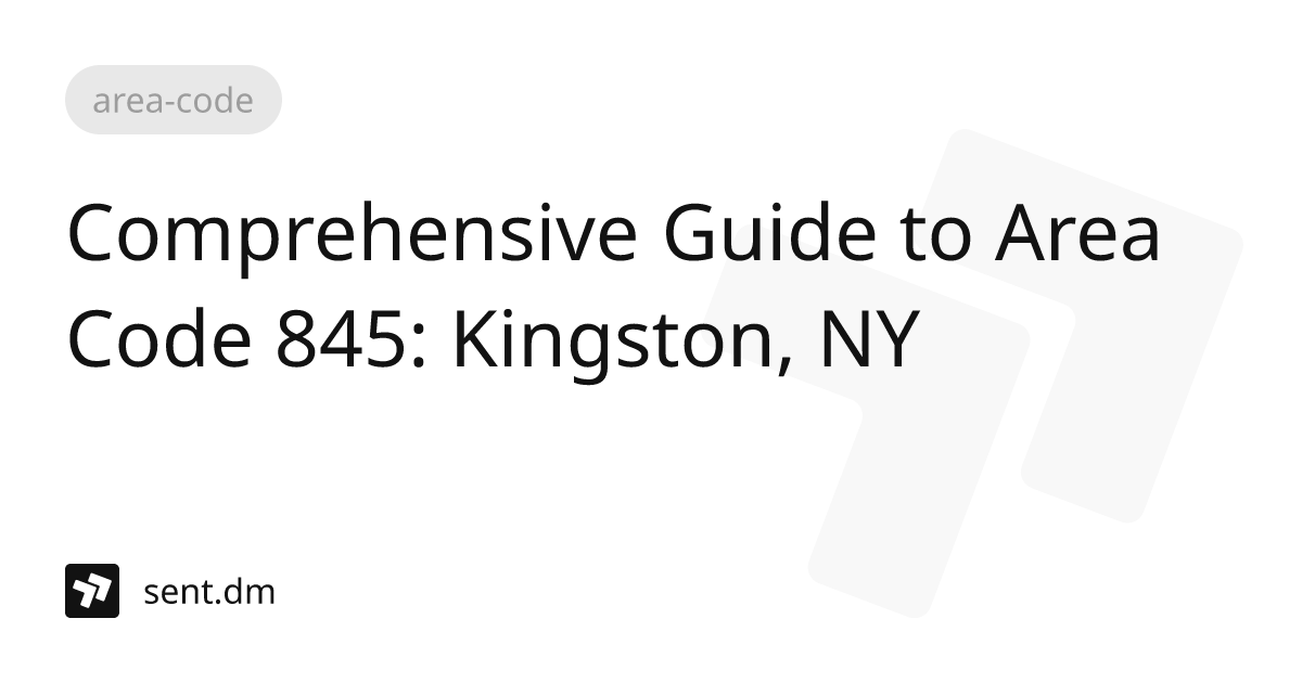 Comprehensive guide to area code 845 kingston ny